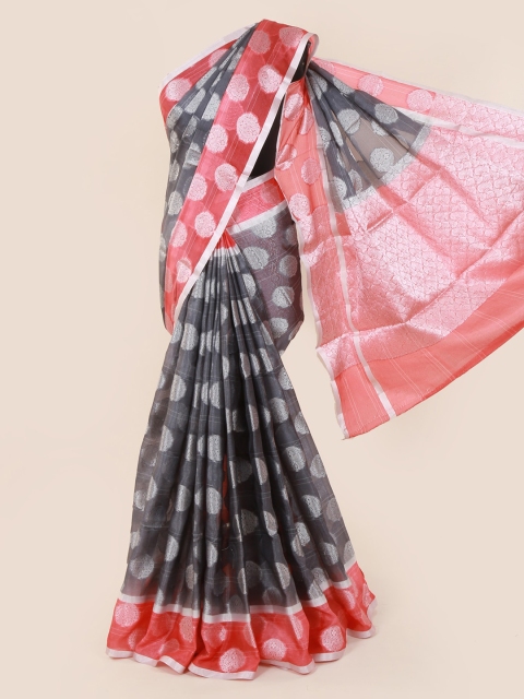 

Pothys Grey Woven Design Cotton Blend Saree