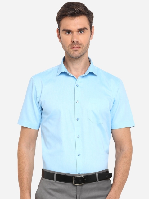 

Greenfibre Men Turquoise Blue Regular Fit Solid Formal Shirt