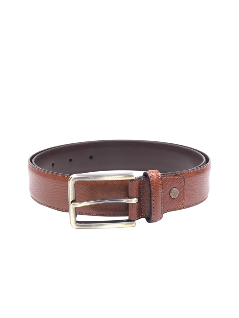 

Da Milano Men Brown Textured Leather Belt