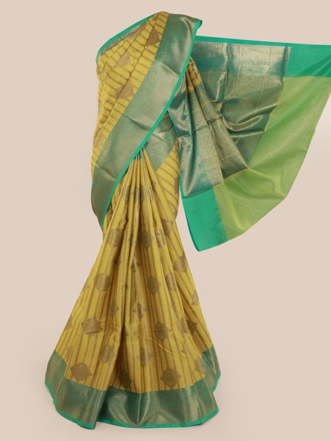 

Pothys Yellow Woven Design Cotton Blend Saree