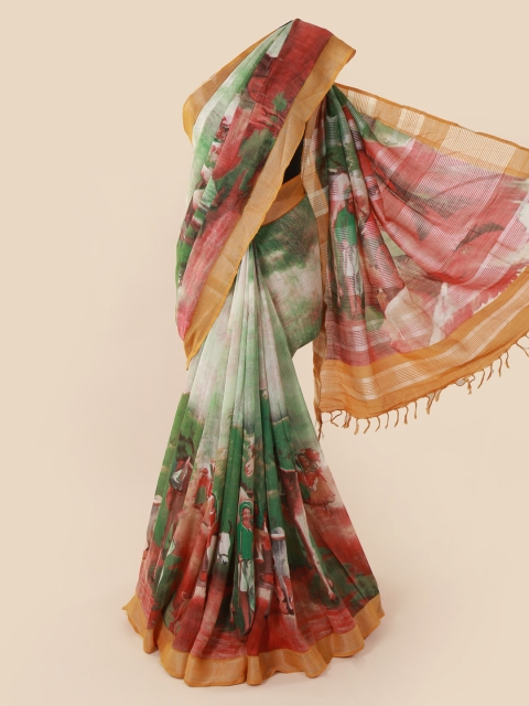 

Pothys Multicoloured Checked Linen Blend Saree, Multi