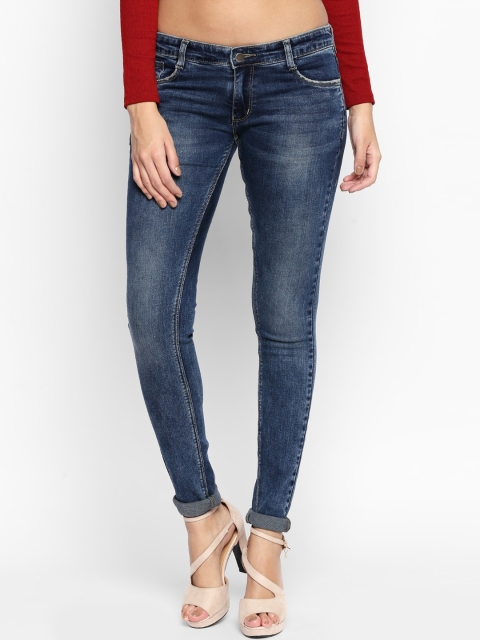 

PURPLE WATER Women Navy Blue Slim Fit High-Rise Clean Look Jeans