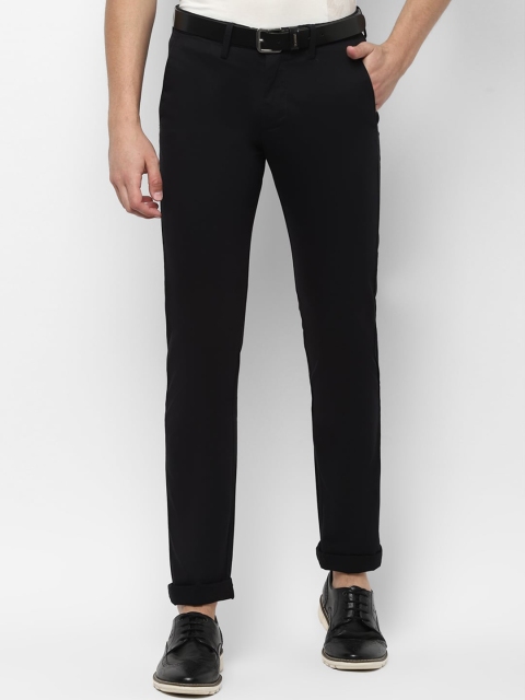 

Allen Solly Men Black Slim Fit Solid Regular Trousers