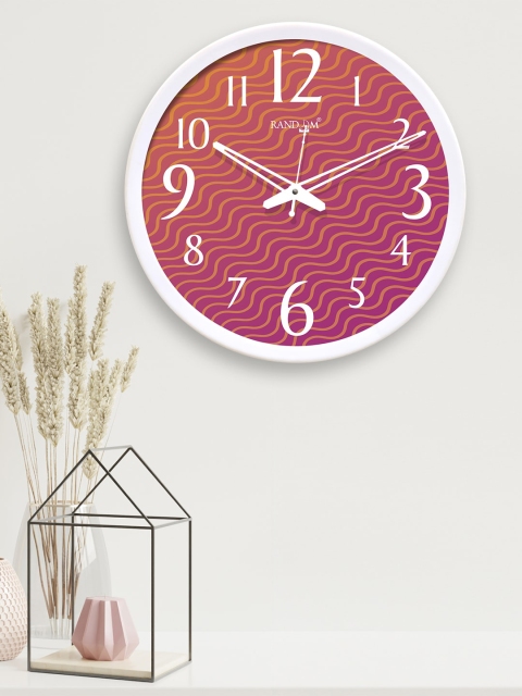 

RANDOM Purple & Yellow Round Printed 30.4 cm Analogue Wall Clock