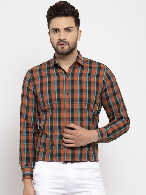 

JAINISH Men Multicoloured Regular Fit Checked Semiformal Shirt, Multi