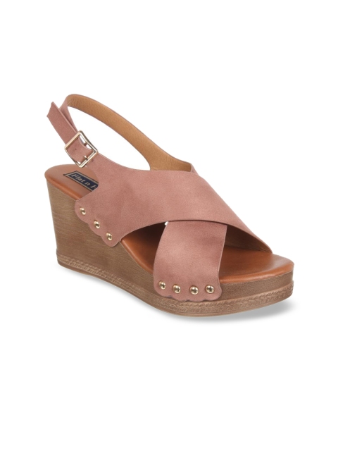 

Flat n Heels Women Pink Solid Wedges