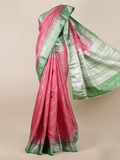 

Pothys Pink Woven Design Jute Silk Saree