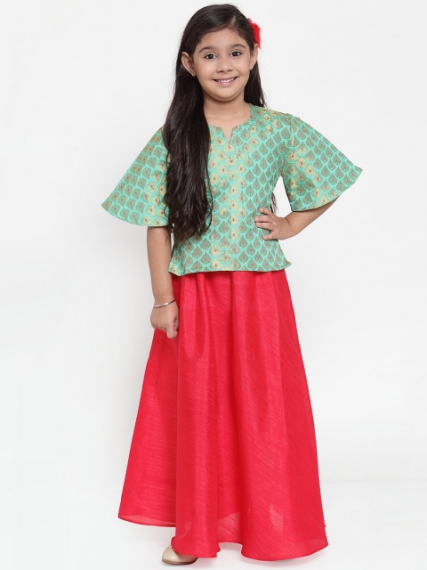

Baani Creations Green Ready to Wear Lehenga with Blouse