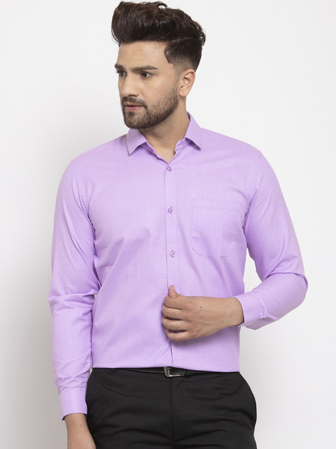 

JAINISH Men Purple Regular Fit Solid Casual Shirt