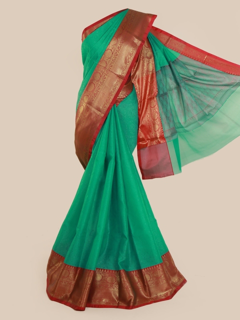 

Pothys Green & Maroon Cotton Blend Woven Design Saree