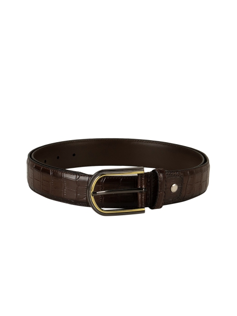 

Da Milano Men Brown Textured Leather Belt