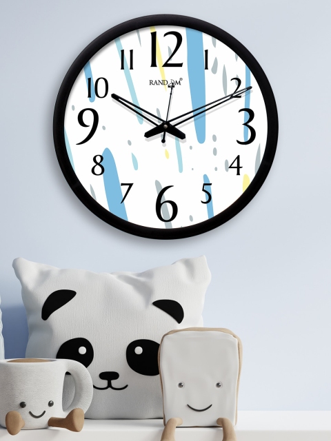 

RANDOM White & Blue Round Printed 30.4 cm Analogue Wall Clock