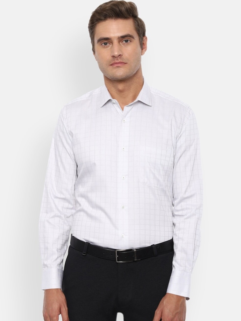 

Van Heusen Men White Regular Fit Checked Casual Shirt
