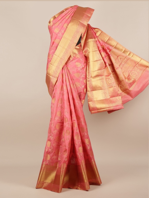 

Pothys Pink Woven Design Jute Silk Saree