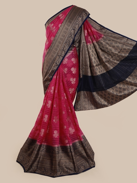 

Pothys Magenta Woven Design Tissue Saree