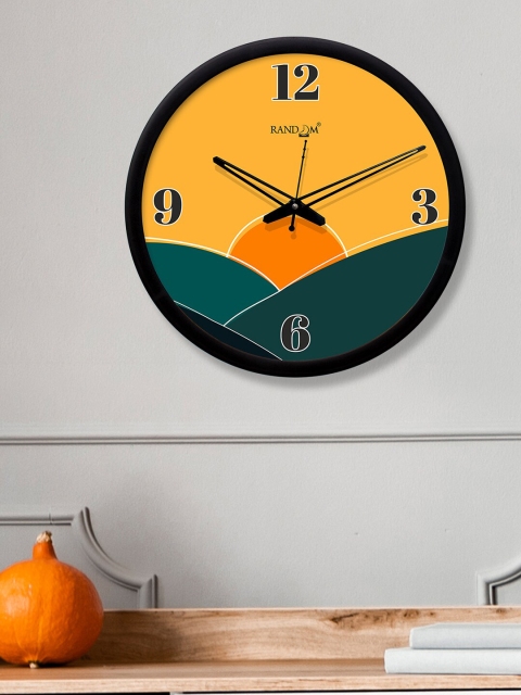 

RANDOM Yellow & Green Round Printed 30.4 cm Analogue Wall Clock