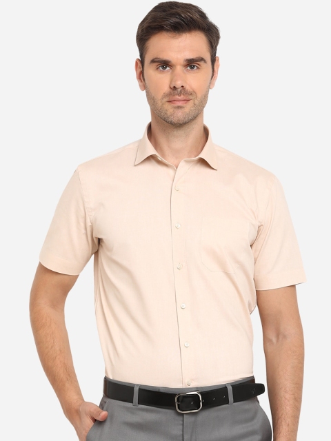 

Greenfibre Men Beige Regular Fit Solid Cotton Formal Shirt