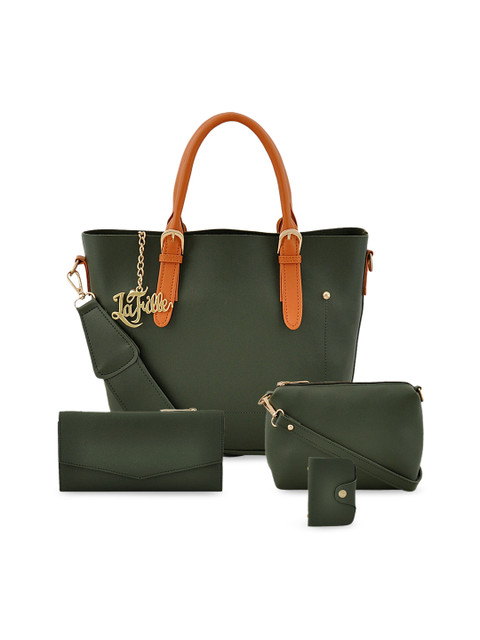 

LaFille Green Solid Handheld Bag