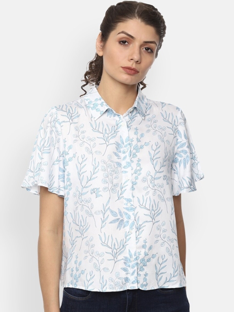 

Van Heusen Woman Women White Regular Fit Printed Casual Shirt