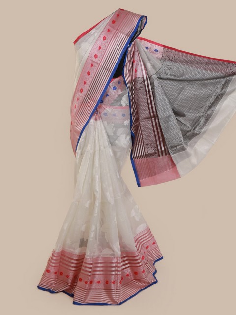 

Pothys White Woven Design Cotton Blend Saree