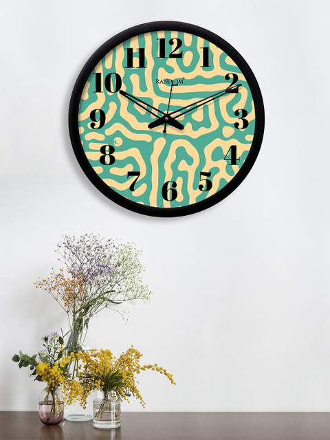 

RANDOM Yellow & Green Round Printed 30.4 cm Analogue Wall Clock