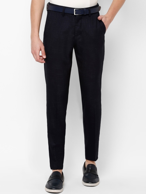 

Allen Solly Men Navy Blue Slim Fit Solid Regular Trousers