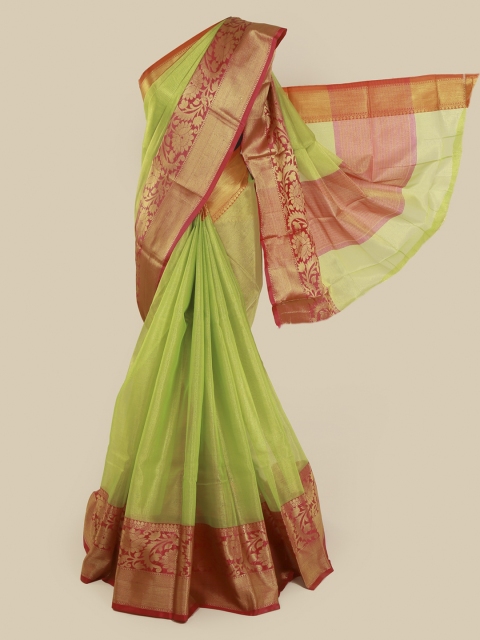 

Pothys Green Solid Tissue Saree