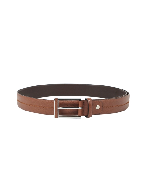 

Da Milano Men Brown Textured Leather Belt