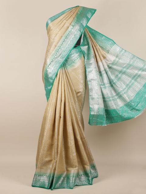 

Pothys Gold-Toned Woven Design Jute Silk Saree