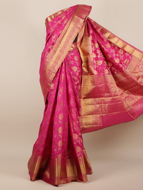 

Pothys Magenta Woven Design Jute Silk Saree