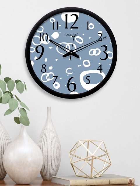 

RANDOM Grey & White Round Printed 30.4 cm Analogue Wall Clock