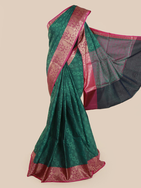

Pothys Green Woven Design Cotton Blend Saree