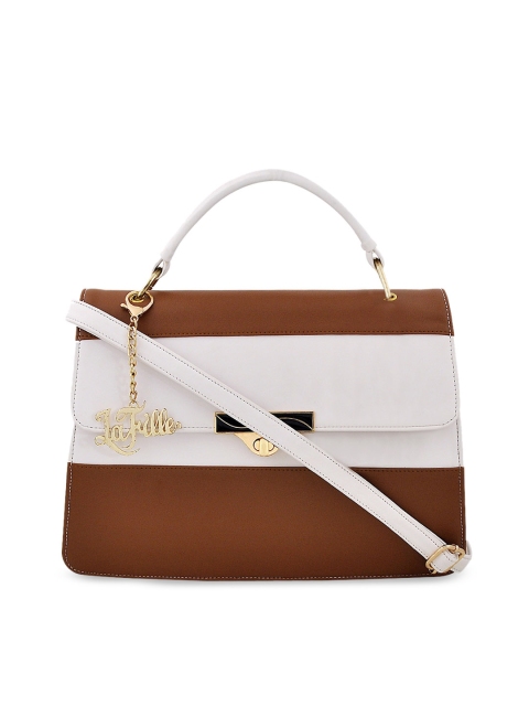 

LaFille Beige Colourblocked Satchel