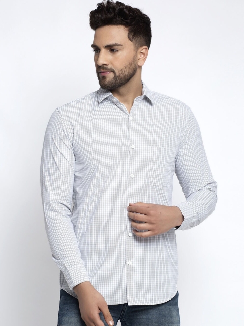 

JAINISH Men White Regular Fit Checked Casual Shirt