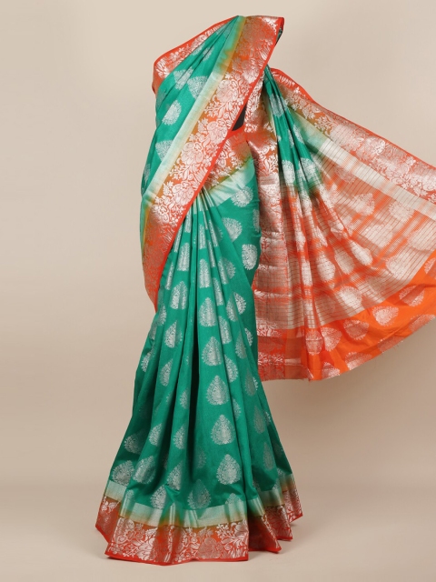

Pothys Green Woven Design Jute Silk Saree