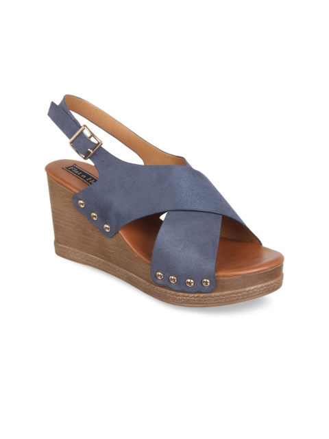 

Flat n Heels Women Blue Solid Sandals