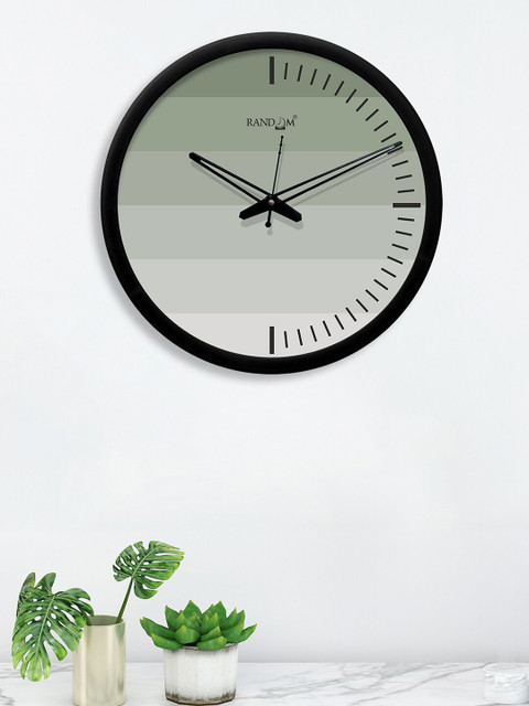 

RANDOM Green Round Colourblocked 30.4 cm Analogue Wall Clock