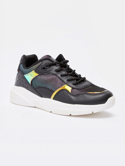 

shoexpress Girls Black Textile Running Shoes