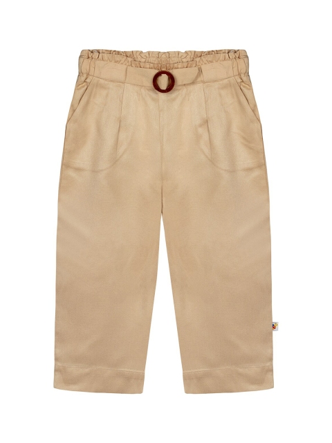 

Budding Bees Girls Beige Regular Fit Solid Chinos
