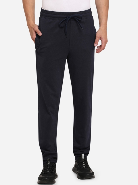 

Greenfibre Men Navy Blue Solid Cotton Track Pants