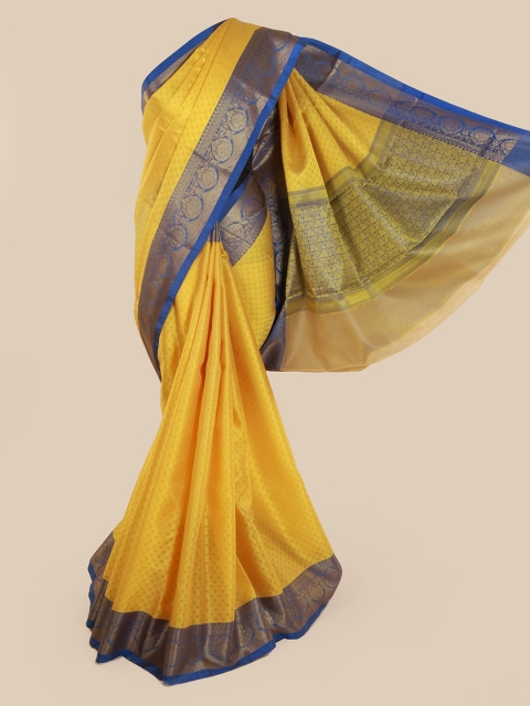 

Pothys Yellow Woven Design Cotton Blend Saree