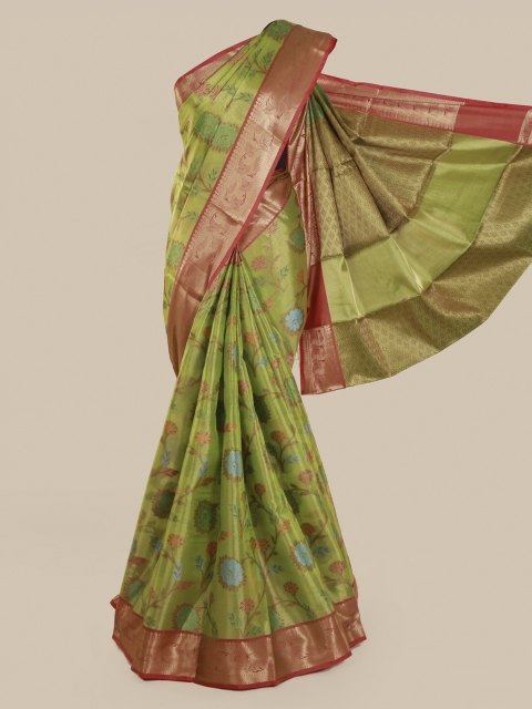 

Pothys Green & Pink Tissue Woven Design Saree