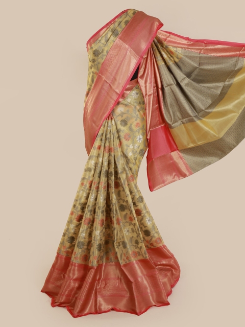 

Pothys Yellow Woven Design Tissue Saree