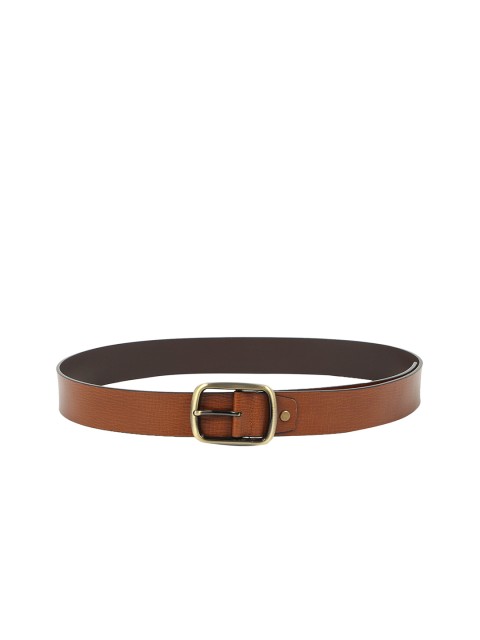 

Da Milano Men Brown Textured Leather Belt