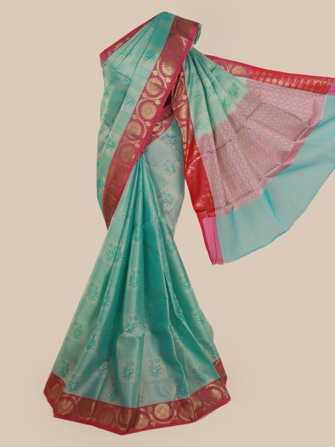 

Pothys Blue Woven Design Cotton Blend Saree