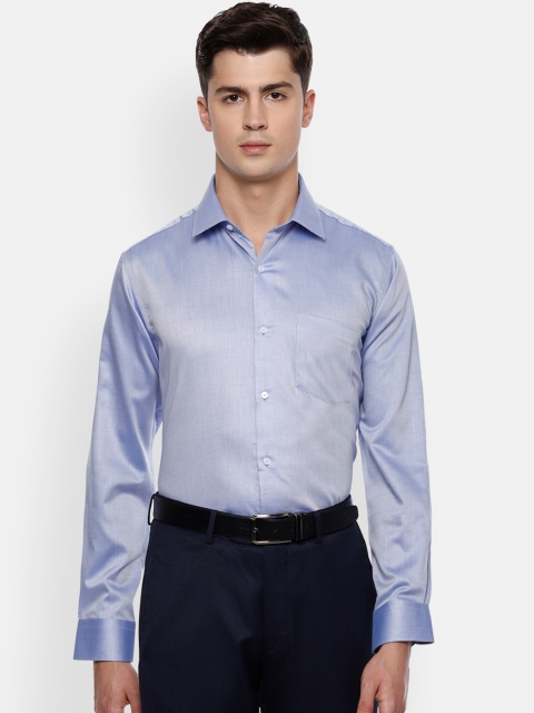 

Van Heusen Men Blue Regular Fit Self Design Formal Shirt