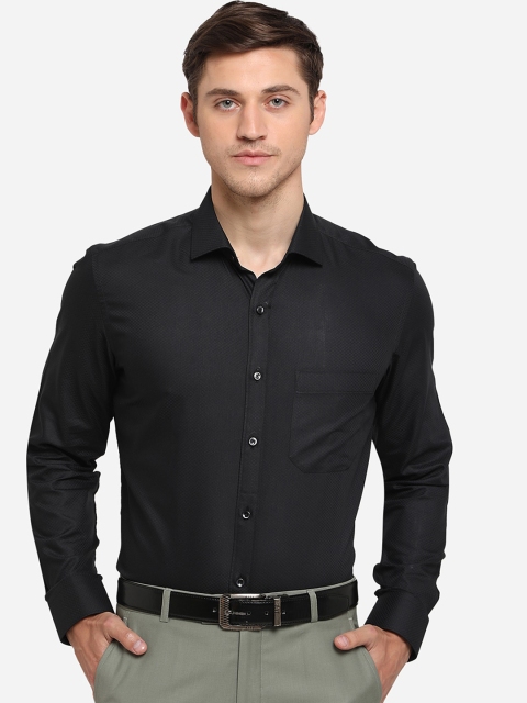 

Greenfibre Men Black Slim Fit Solid Formal Shirt