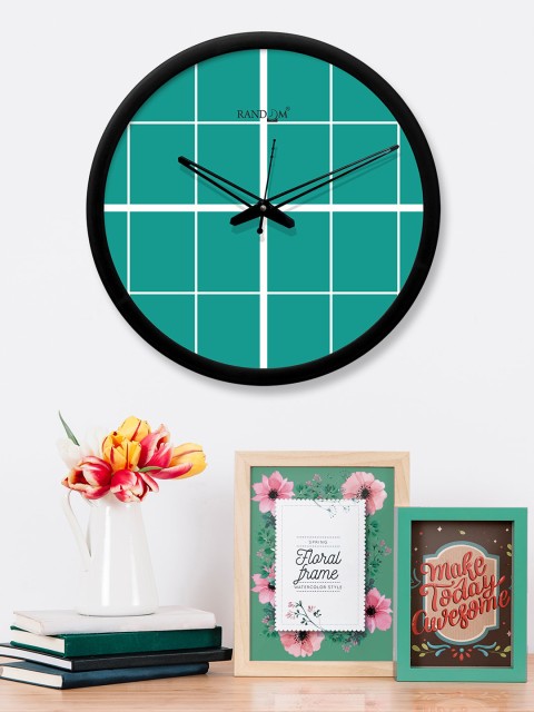 

RANDOM Green & White Round Printed 30.4 cm Analogue Wall Clock