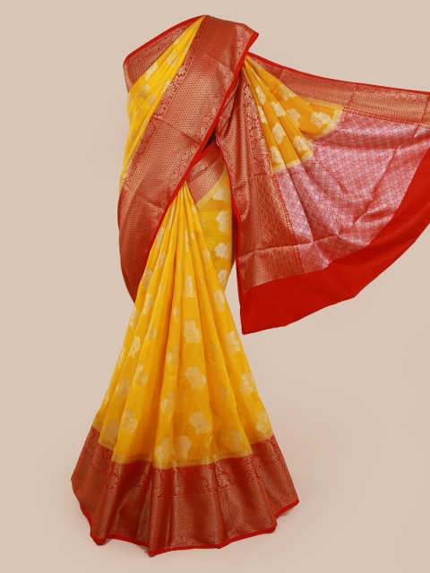 

Pothys Yellow Woven Design Tissue Saree