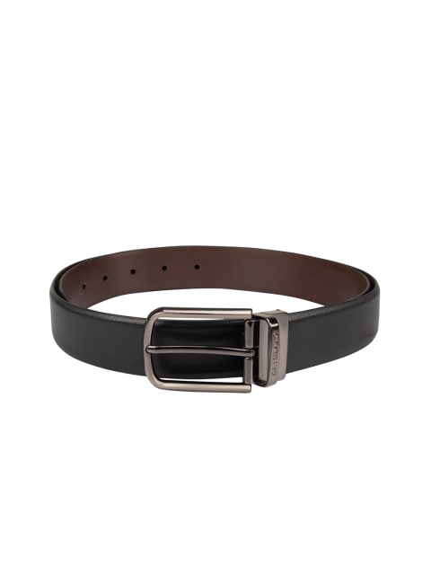 

Da Milano Men Black & Brown Textured Reversible Leather Belt